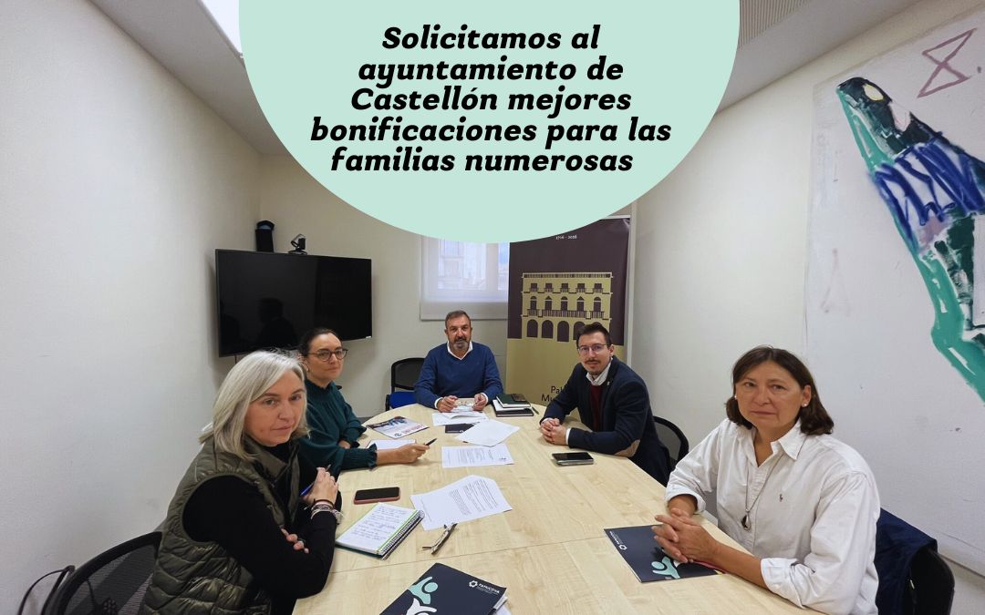 bonificaciones familias numerosas de Castellón